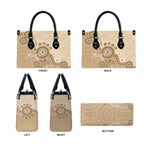 Beige Lizards Australia Leather Bag Boomerang Indigenous Art - Aussie Hoodie