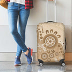 Beige Lizards Australia Luggage Cover Boomerang Indigenous Art - Aussie Hoodie