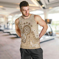 Beige Lizards Australia Men Tank Top Boomerang Indigenous Art - Aussie Hoodie