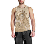 Beige Lizards Australia Men Tank Top Boomerang Indigenous Art - Aussie Hoodie