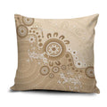 Beige Lizards Australia Pillow Cover Boomerang Indigenous Art - Aussie Hoodie