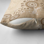 Beige Lizards Australia Pillow Cover Boomerang Indigenous Art - Aussie Hoodie