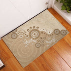 Beige Lizards Australia Rubber Doormat Boomerang Indigenous Art - Aussie Hoodie