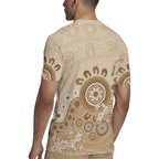 Beige Lizards Australia Rugby Jersey Boomerang Indigenous Art - Aussie Hoodie