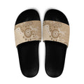 Beige Lizards Australia Slide Sandals Boomerang Indigenous Art - Aussie Hoodie