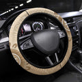 Beige Lizards Australia Steering Wheel Cover Boomerang Indigenous Art - Aussie Hoodie