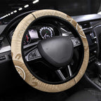 Beige Lizards Australia Steering Wheel Cover Boomerang Indigenous Art - Aussie Hoodie