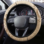 Beige Lizards Australia Steering Wheel Cover Boomerang Indigenous Art - Aussie Hoodie
