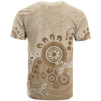 Beige Lizards Australia T Shirt Boomerang Indigenous Art - Aussie Hoodie
