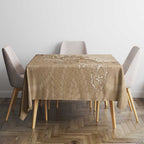 Beige Lizards Australia Tablecloth Boomerang Indigenous Art - Aussie Hoodie