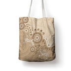 Beige Lizards Australia Tote Bag Boomerang Indigenous Art - Aussie Hoodie
