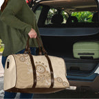 Beige Lizards Australia Travel Bag Boomerang Indigenous Art - Aussie Hoodie