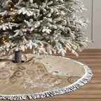 Beige Lizards Australia Tree Skirt Boomerang Indigenous Art - Aussie Hoodie