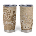 Beige Lizards Australia Tumbler Cup Boomerang Indigenous Art - Aussie Hoodie