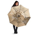 Beige Lizards Australia Umbrella Boomerang Indigenous Art - Aussie Hoodie