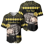 Personalised Melbourne Cup Australia Baseball Jersey Gorgeous Lady Yellow Rose