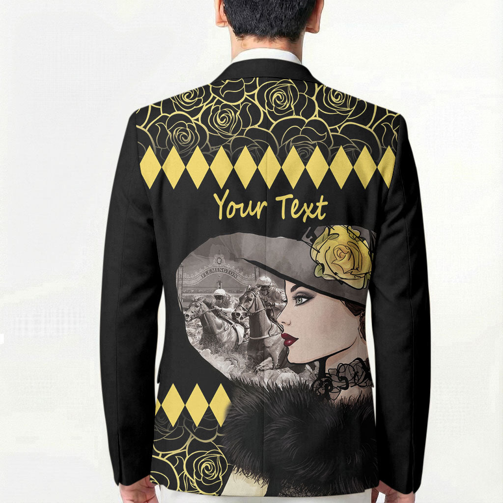 Personalised Melbourne Cup Australia Blazer Gorgeous Lady Yellow Rose