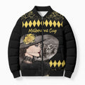 Personalised Melbourne Cup Australia Bomber Puffer Jacket Gorgeous Lady Yellow Rose