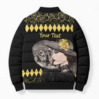 Personalised Melbourne Cup Australia Bomber Puffer Jacket Gorgeous Lady Yellow Rose
