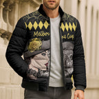 Personalised Melbourne Cup Australia Bomber Puffer Jacket Gorgeous Lady Yellow Rose