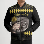 Personalised Melbourne Cup Australia Bomber Puffer Jacket Gorgeous Lady Yellow Rose