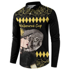 Personalised Melbourne Cup Australia Button Sweatshirt Gorgeous Lady Yellow Rose