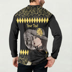 Personalised Melbourne Cup Australia Button Sweatshirt Gorgeous Lady Yellow Rose