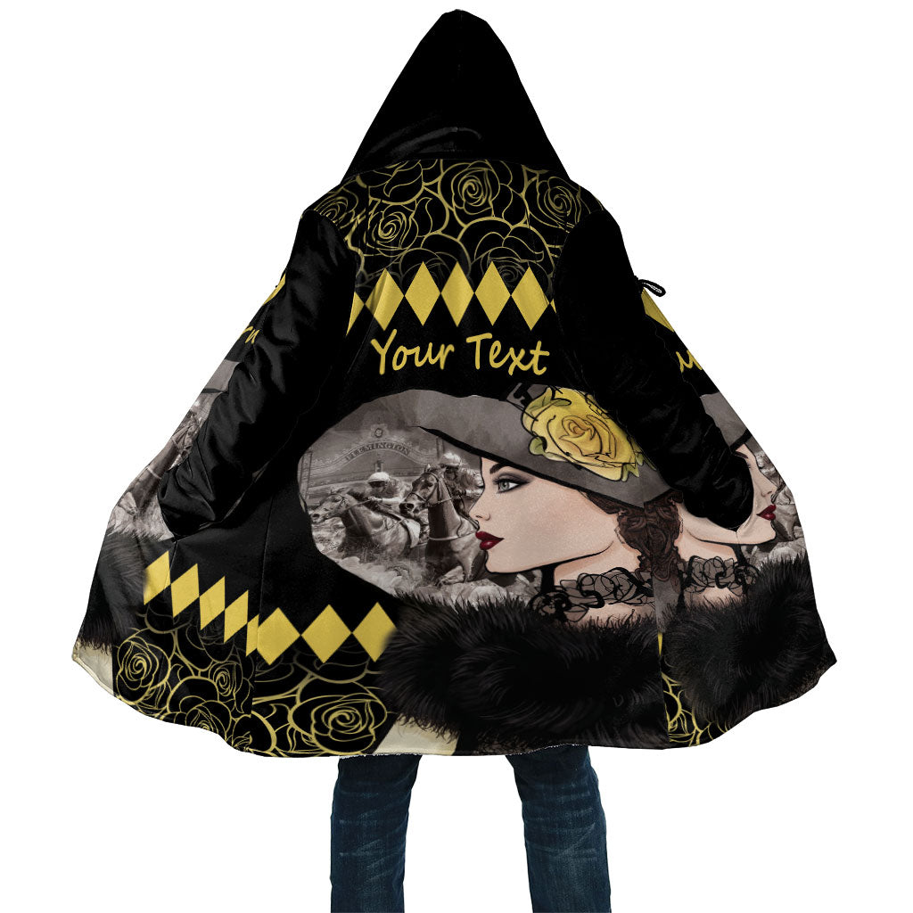 Personalised Melbourne Cup Australia Cloak Gorgeous Lady Yellow Rose