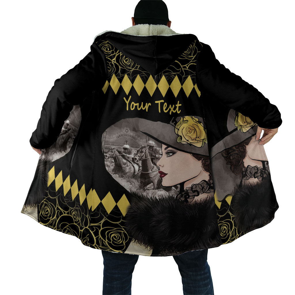 Personalised Melbourne Cup Australia Cloak Gorgeous Lady Yellow Rose