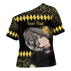 Personalised Melbourne Cup Australia Cross Shoulder Shirt Gorgeous Lady Yellow Rose