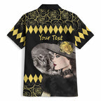 Personalised Melbourne Cup Australia Hawaiian Shirt Gorgeous Lady Yellow Rose