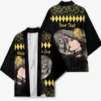 Personalised Melbourne Cup Australia Kimono Gorgeous Lady Yellow Rose