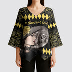 Personalised Melbourne Cup Australia Kimono Sleeve Blouse Gorgeous Lady Yellow Rose