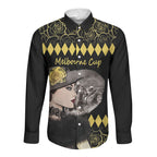 Personalised Melbourne Cup Australia Long Sleeve Button Shirt Gorgeous Lady Yellow Rose