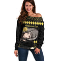 Personalised Melbourne Cup Australia Off Shoulder Sweater Gorgeous Lady Yellow Rose