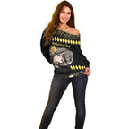 Personalised Melbourne Cup Australia Off Shoulder Sweater Gorgeous Lady Yellow Rose