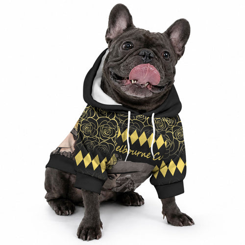 Personalised Melbourne Cup Australia Pet Hoodie Gorgeous Lady Yellow Rose