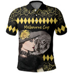 Personalised Melbourne Cup Australia Polo Shirt Gorgeous Lady Yellow Rose