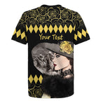 Personalised Melbourne Cup Australia Rugby Jersey Gorgeous Lady Yellow Rose