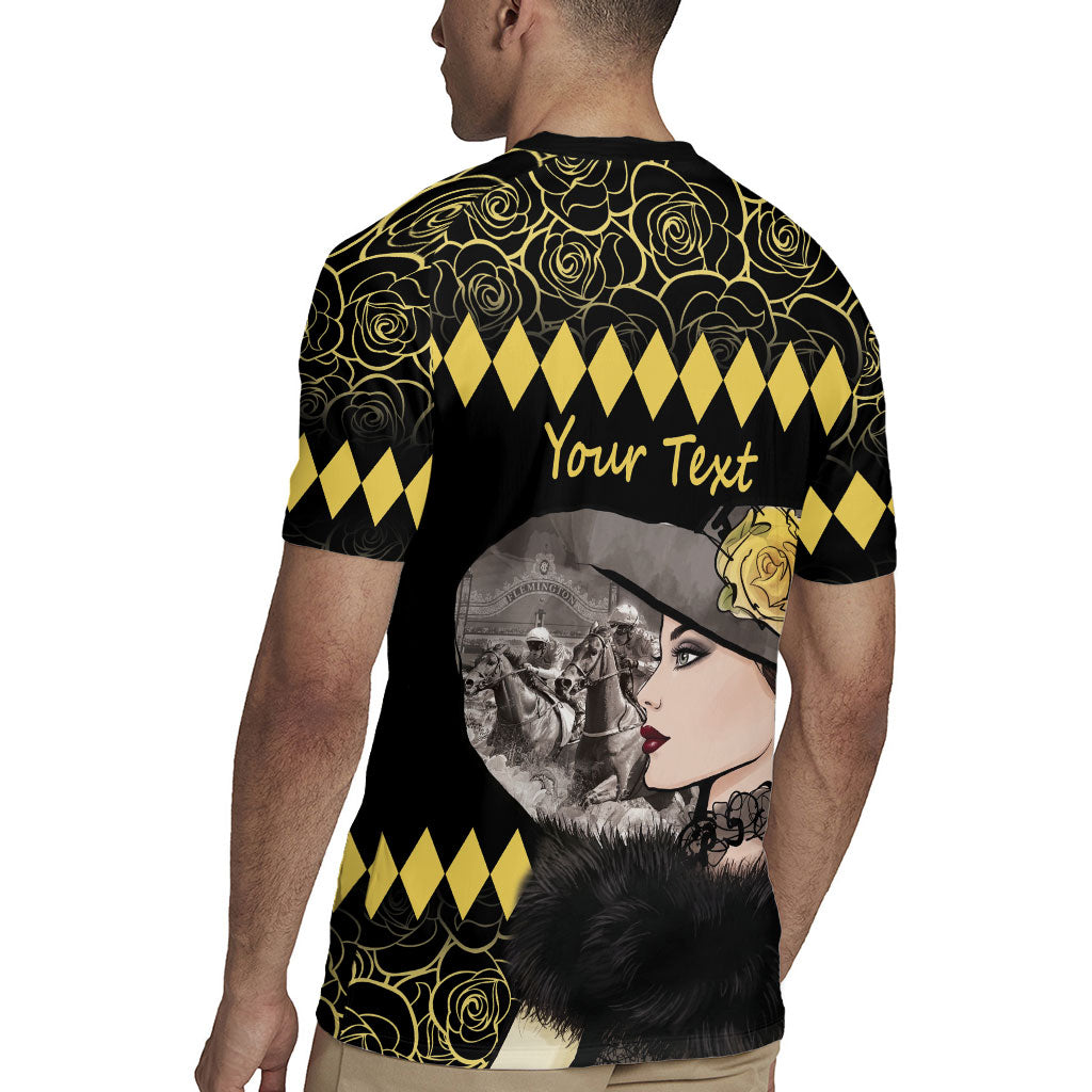 Personalised Melbourne Cup Australia Rugby Jersey Gorgeous Lady Yellow Rose
