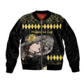 Personalised Melbourne Cup Australia Sleeve Zip Bomber Jacket Gorgeous Lady Yellow Rose