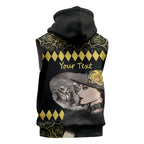 Personalised Melbourne Cup Australia Sleeveless Hoodie Gorgeous Lady Yellow Rose