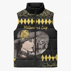 Personalised Melbourne Cup Australia Sleeveless Puffer Jacket Gorgeous Lady Yellow Rose