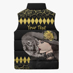 Personalised Melbourne Cup Australia Sleeveless Puffer Jacket Gorgeous Lady Yellow Rose