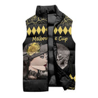 Personalised Melbourne Cup Australia Sleeveless Puffer Jacket Gorgeous Lady Yellow Rose