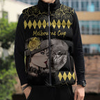 Personalised Melbourne Cup Australia Sleeveless Puffer Jacket Gorgeous Lady Yellow Rose