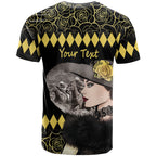 Personalised Melbourne Cup Australia T Shirt Gorgeous Lady Yellow Rose