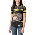 Personalised Melbourne Cup Australia Women Polo Shirt Gorgeous Lady Yellow Rose