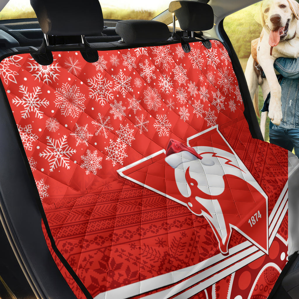 personalised-swans-football-christmas-back-car-seat-cover-merry-xmas-2023-mix-aboriginal-art