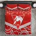 personalised-swans-football-christmas-bedding-set-merry-xmas-2023-mix-aboriginal-art